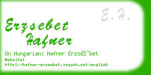 erzsebet hafner business card